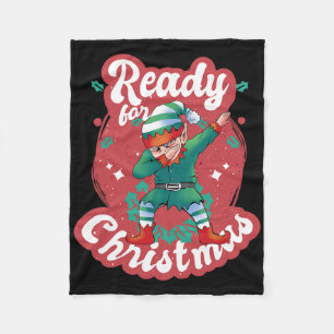 Manta Polar Listo Para Navidades Elf Xmas Santa Claus Snow Adv