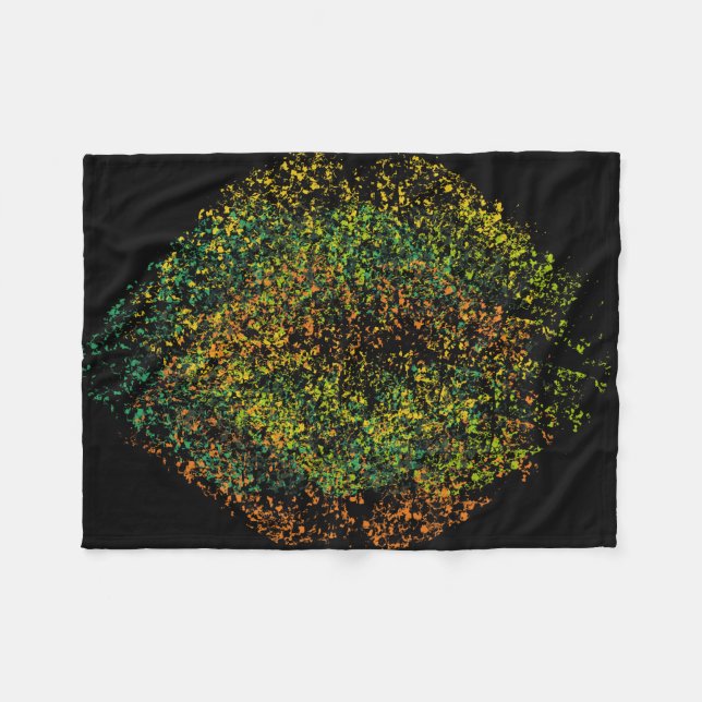 Manta Polar Litros retro coloridos #3 (Frente (Horizontal))