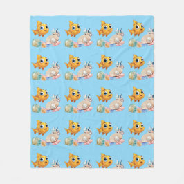 Manta Polar  Little Fish Fleece Blanket