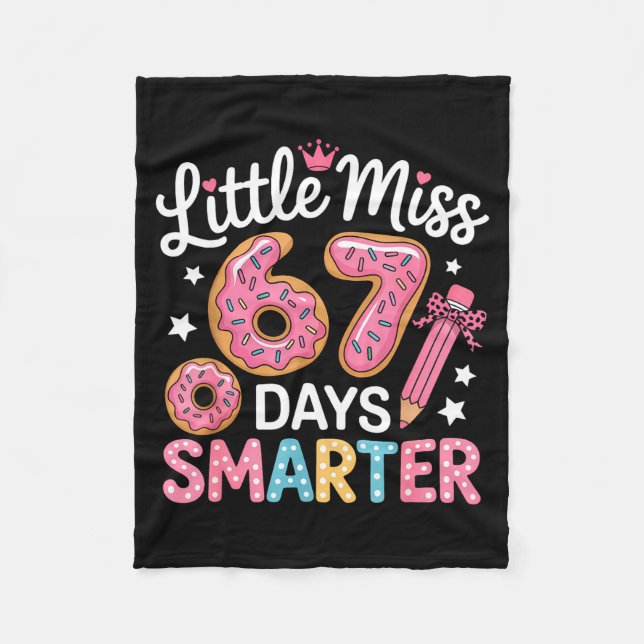Manta Polar Little Miss 67 Days Smarter Kids Girls 67th Day Of (Anverso)