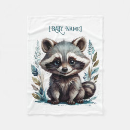 Manta Polar Little Racoon Personalizado