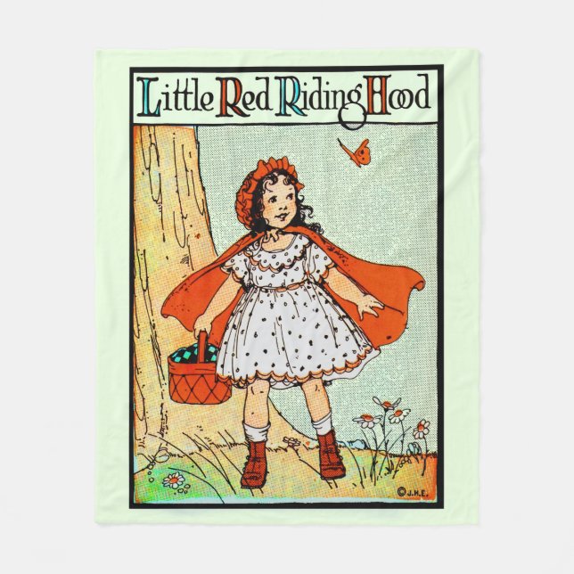 Manta Polar Little Red Riding Hood Vintage Cute (Anverso)