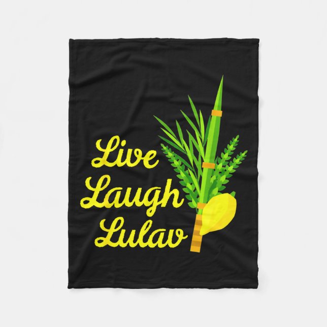 Manta Polar Live Laugh Lulav Etrog Happy Sukkot Jewish Sukkah  (Anverso)