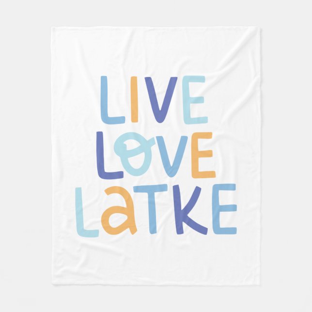 Manta Polar Live Love Latke Hanukkah Design (Anverso)