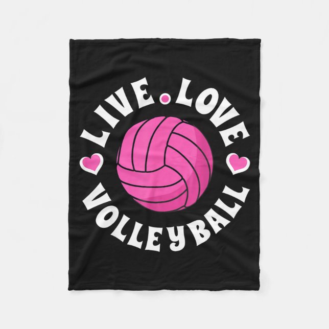 Manta Polar Live Love Volleyball For Women Girls Volleyball Fa (Anverso)