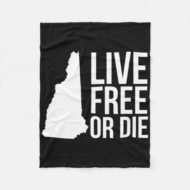 Manta Polar Live Or Die Nh Motto New Hampshire Map  (Anverso)