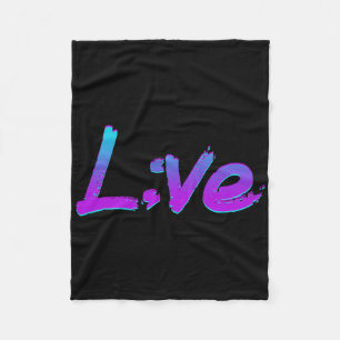 Manta Polar Live Semicolon Suicidio Prevención Conciencia Ment