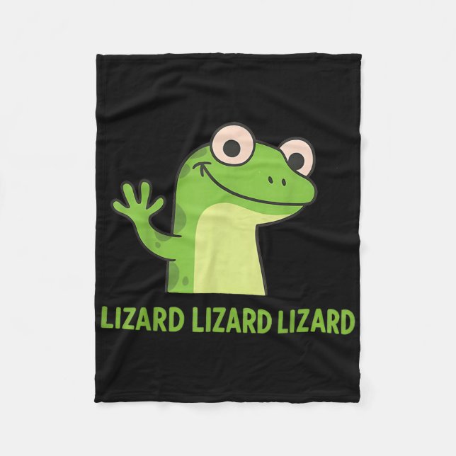 Manta Polar Lizard Lizard Lizard Gracioso Extraño Meme Animal  (Anverso)