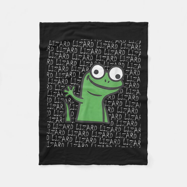 Manta Polar Lizard Lizard Lizard Gracioso Extraño Meme Animal  (Anverso)