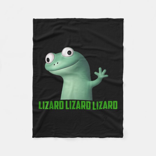 Manta Polar Lizard Meme Lizard Lizard Lizard Gráfica divertida (Anverso)