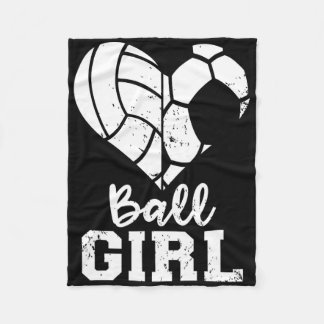 Manta Polar Ll Girl Heart Funny Soccer Volleyll Girl 