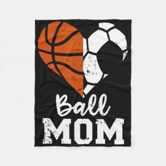Manta Polar Ll Mom Heart Funny Soccer Sketll Mom 