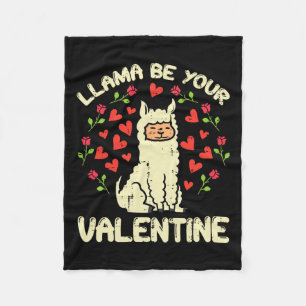 Manta Polar Llama a ser tu Valentín lindo alpaca masculina