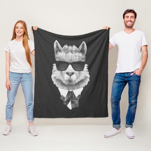 Manta Polar Llama con clase (In situ)