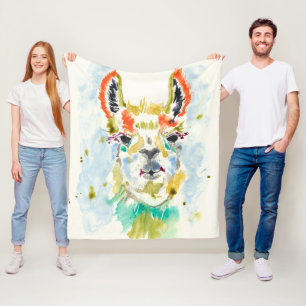 Manta Polar Llama de alta fidelidad - retrato