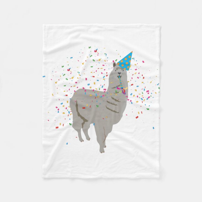 Manta Polar Llama de fiesta - Animales con Fiesta (Anverso)