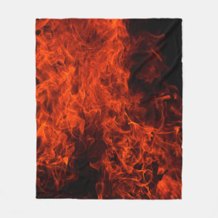 Manta Polar Llama de fondo de fuego caliente negro