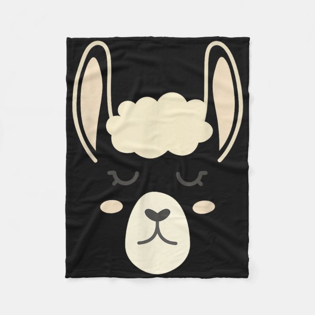 Manta Polar Llama Face Funny Halloween Costume Alpacas (Anverso)