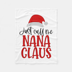 Manta Polar Llámame Nana Claus Mamá de Navidad