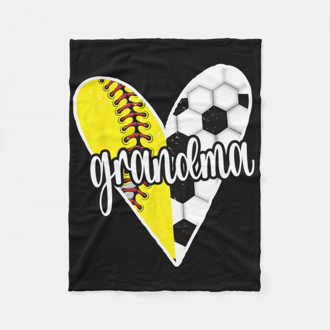 Manta Polar Ller Grandma Proud Softll Soccer Player Grandma  (Anverso)