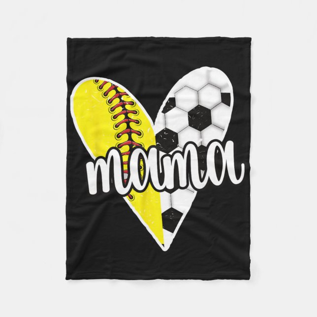 Manta Polar Ller Mama Proud Soccer Softll Player Ll Mom  (Anverso)