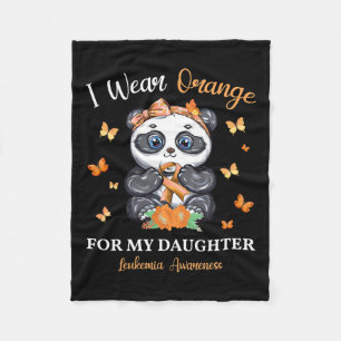 Manta Polar Lleva Naranja Por Mi Hija Conciencia de la Leucemi