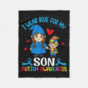 Manta Polar Llevo Azul Por Mi Hijo Conciencia Del Autismo Fami