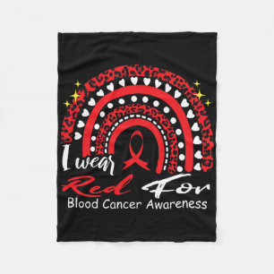 Manta Polar Llevo Rojo Para La Conciencia Del Cáncer De Sangre