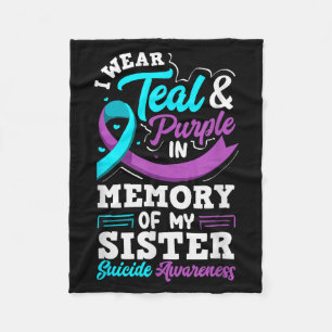 Manta Polar Llevo Turquesa Y Púrpura En Memoria De Mi Hermana