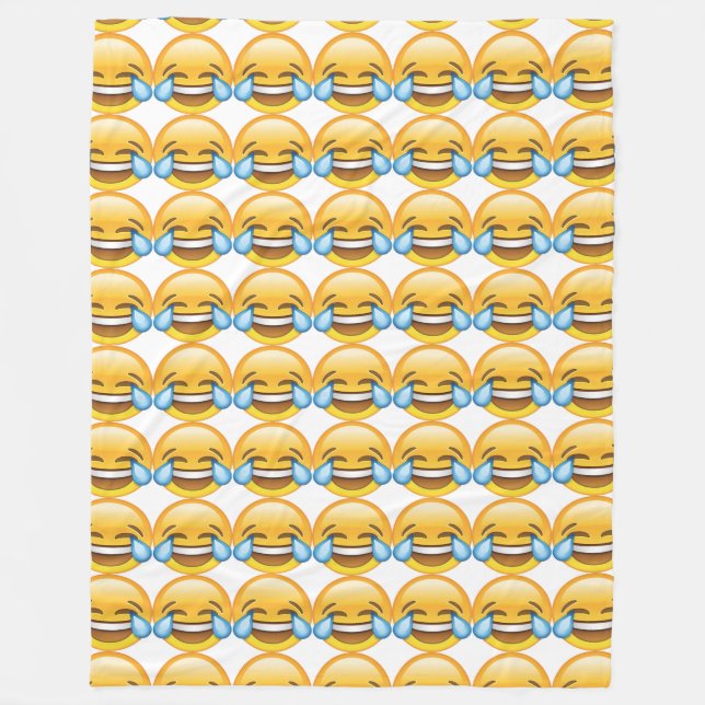Manta Polar Llorando lágrimas de emoji de alegría (Anverso)