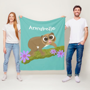 Manta Polar Lloris lentos alegres en el personalizado de rama