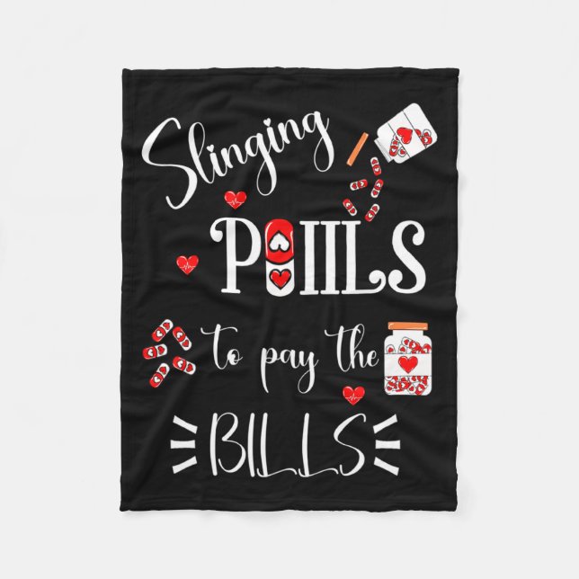 Manta Polar Lls Heart Funny Pharmacist Life Valentines Day  (Anverso)