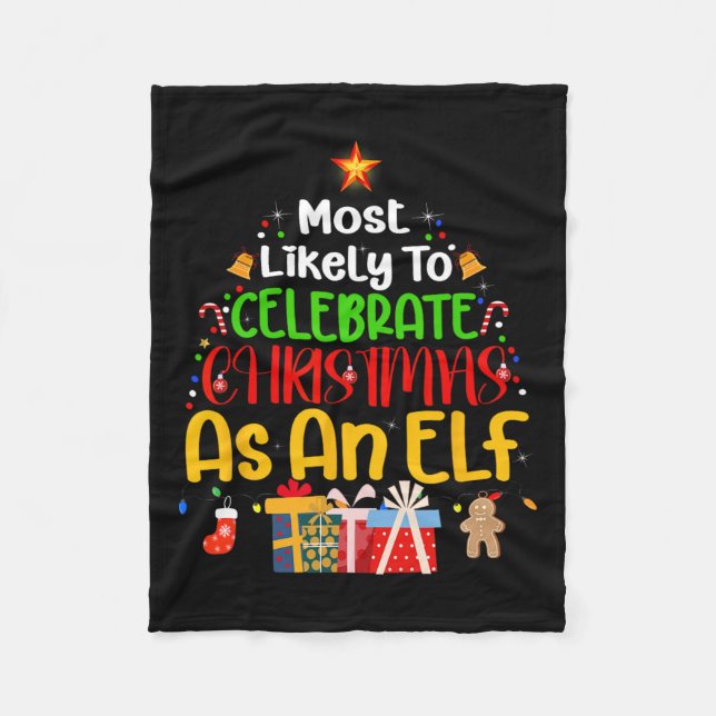 Manta Polar Lo Más Probable Es Celebrar A Los Navidades Como E (Anverso)