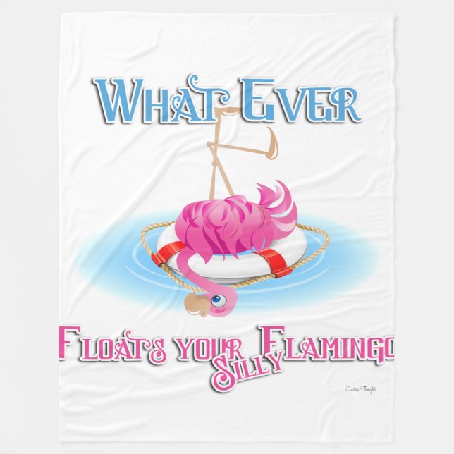 Manta Polar Lo que sea que flote tu estúpido Flamingo (Anverso)