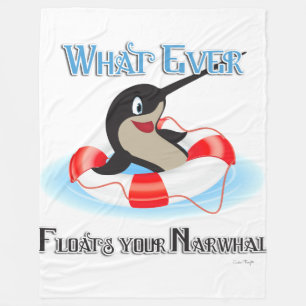 Manta Polar Lo que sea que flote tu Narwhal Meme