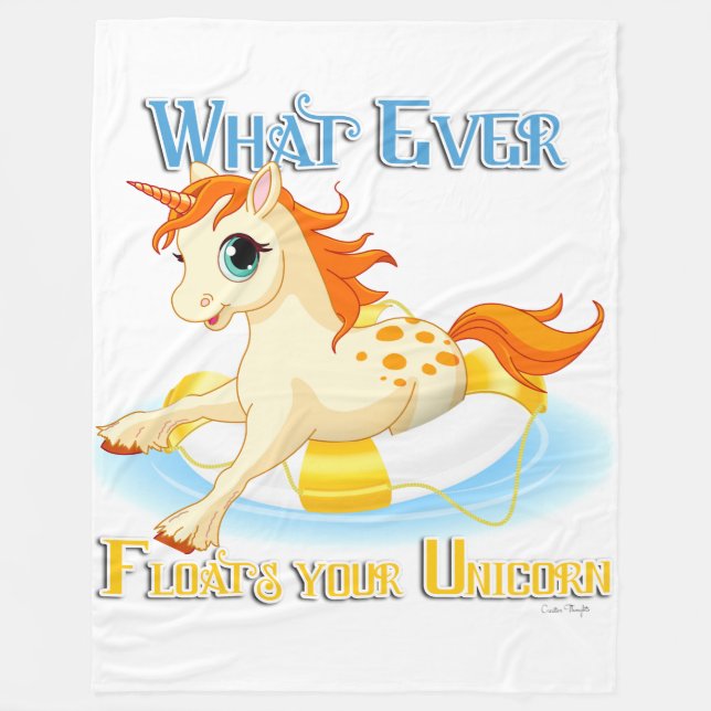 Manta Polar Lo que sea que flote tu unicornio (Anverso)