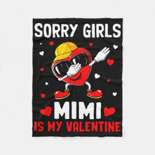 Manta Polar Lo siento chicas Mimi es mi corazón de San Valentí