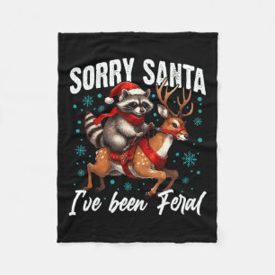 Manta Polar Lo siento Santa I ha sido Navidades de Raccoon Fer