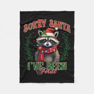 Manta Polar Lo siento Santa I ha sido Navidades de Raccoon Fer