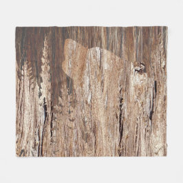 Manta Polar Lobo de Howling en Madera Texturada