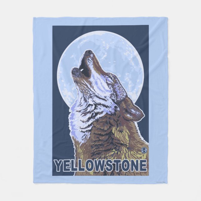 Manta Polar Lobo de YellowstoneHowling (Anverso)