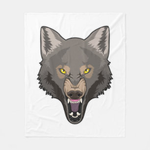 Manta Polar Lobo enojado
