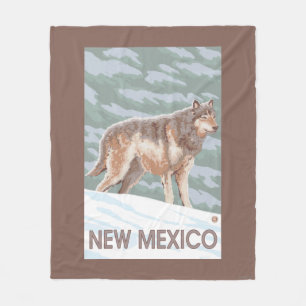 Manta Polar Lobo gris StandingNew México