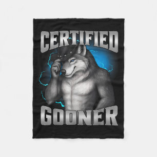 Manta Polar Lobo Sigma Certificado Gooner Cringe Divertido