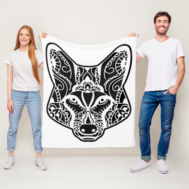 Manta Polar Lobo tribal (In situ)