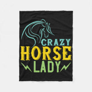 Manta Polar Locas damas de caballos Caballo Lover Mujeres Caba