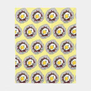 Manta Polar Loco Moco Cocina hawaiana Alimentos Rice Hamburger