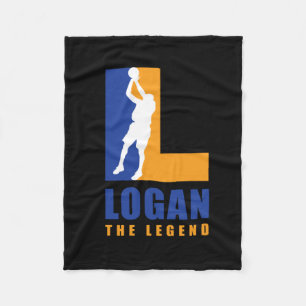 Manta Polar Logan Personalizado Player Basketball Su Nombre El