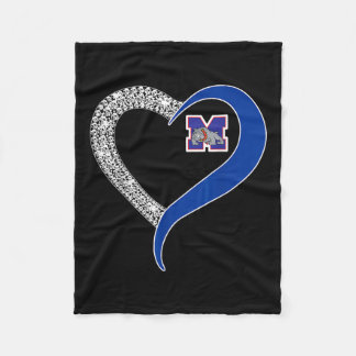 Manta Polar Logo de Mason Bulldoges Diamond Heart Hs