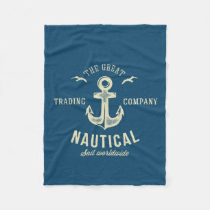 Manta Polar Logotipo retro náutico